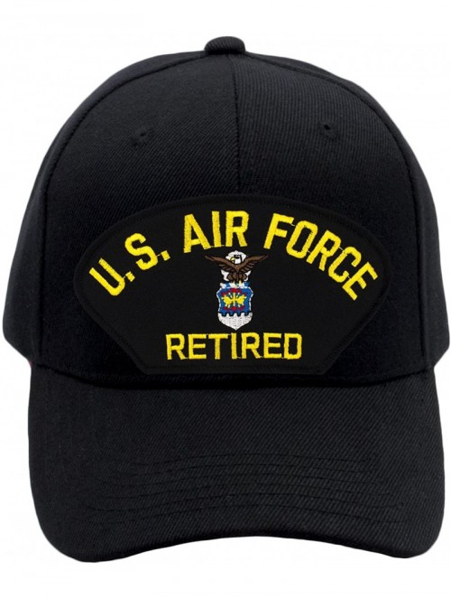 Baseball Caps US Air Force Retired Hat/Ballcap Adjustable One Size Fits Most - Black - CB18QYH7U6Y $26.80